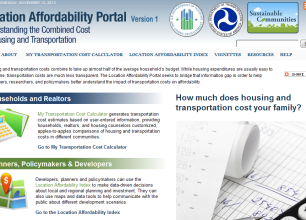 Screenshot of the Location Affordability Portal