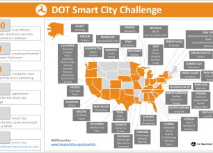 Map of Smart City Challenge Applicants