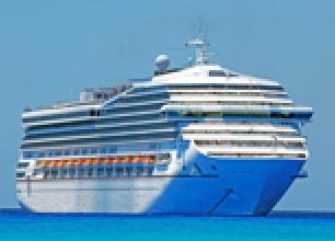 Cruise ship on the sea