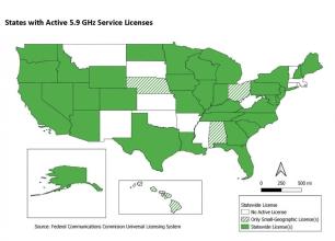 map showing active 5.9 licences