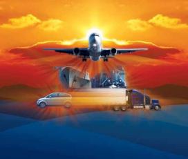 OSDBU Logo featuring plane, trucks and other modes of transportation.